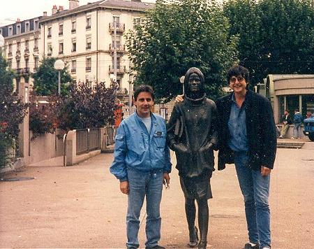 Carmelo Pérez (a la derecha) con J. V. Frías en Ginebra