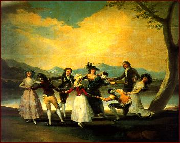 "La gallina ciega" pintura de Goya