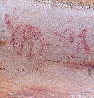 Pinturas rupestres en Valonsadero
