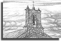Ermita de la Soledad de Barca. Dibujo de Jaime del Huerto
