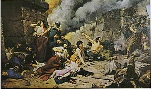 "El último día de Numancia", 1882, Cuadro de Alejo Vera