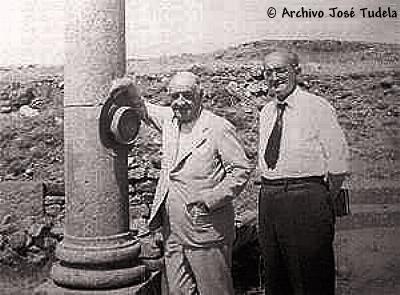 José Tudela con Ortega y Gasset en Numancia